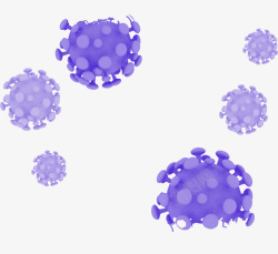 防病防疫紫色新型冠状病毒矢量图高清图片