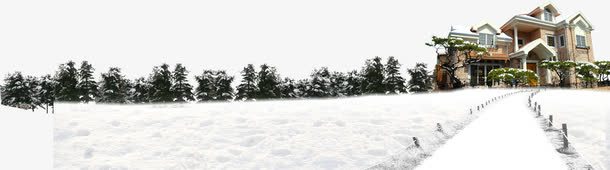 冬日雪景公园建筑png免抠素材_新图网 https://ixintu.com 公园 冬日 建筑 雪景