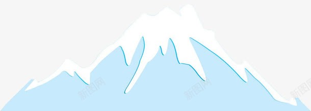 简约手绘山png免抠素材_新图网 https://ixintu.com 地貌 山 手绘 简笔山 简笔画 简笔画山 简约 蓝色