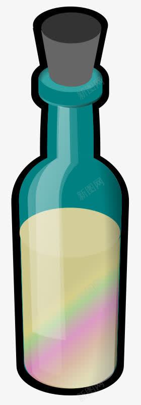 一个漂流瓶png免抠素材_新图网 https://ixintu.com 小瓶子 漂流瓶 瓶子 蓝色的瓶子