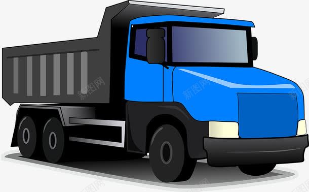 笨重的大卡车png免抠素材_新图网 https://ixintu.com 交通工具 卡通 拉货 泥头车 载货