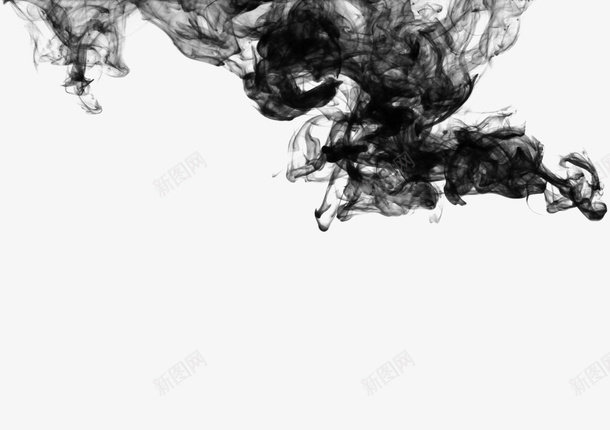黑色烟雾png免抠素材_新图网 https://ixintu.com 手绘 漂浮 烟雾 素材精品屋 装饰 黑色