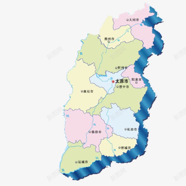 立体山西地图png免抠素材_新图网 https://ixintu.com 地图 山西 山西地图 立体