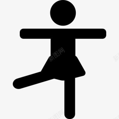 女人锻炼左腿图标图标