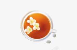 白茶杯茉莉花茶高清图片