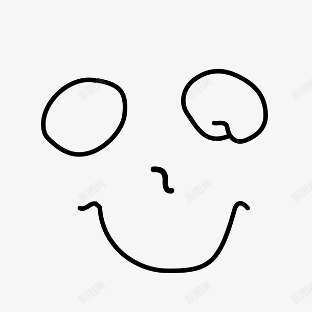 线条表情png免抠素材_新图网 https://ixintu.com 儿童画 手绘 简笔画 线条 表情 表情包 表情线条 黑线表情 黑色线条
