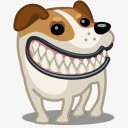 窃喜的表情呲着牙的狗图标高清图片