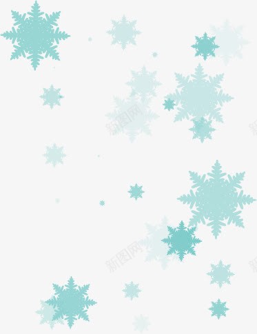湖蓝色雪花png免抠素材_新图网 https://ixintu.com 湖蓝色 雪花