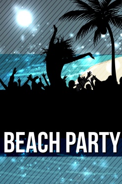 海边聚会矢量潮流狂欢聚会海报背景高清图片