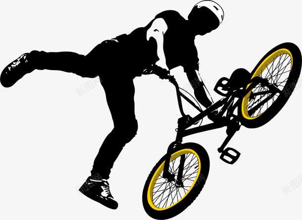 卡通运动剪影自行车png免抠素材_新图网 https://ixintu.com 剪影 单车剪影 卡通 自行车 运动