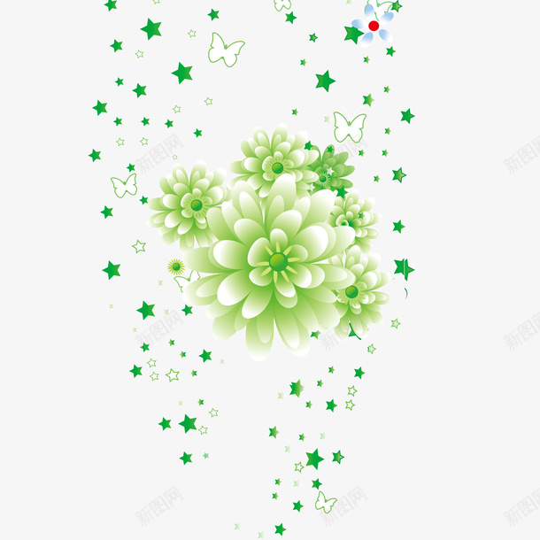 装饰图案绿色树叶春天psd免抠素材_新图网 https://ixintu.com 春天 树叶 绿色 装饰图案