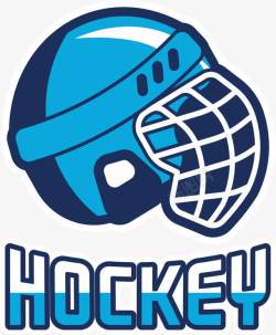 冰球头盔蓝色冰球运动头盔高清图片
