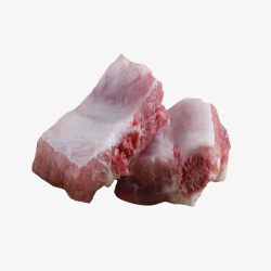 两块肉产品实物两块生鲜猪肋排高清图片