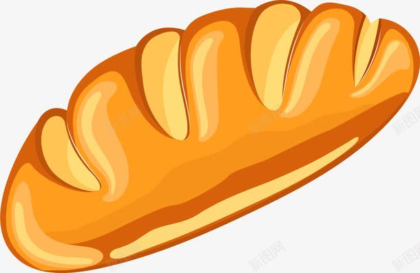 手绘黄色面包png免抠素材_新图网 https://ixintu.com 免抠PNG 手绘 水彩 简约 美食 面包 黄色