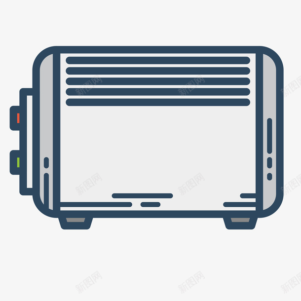 电暖气片矢量图ai免抠素材_新图网 https://ixintu.com 家电 电暖气片 蓝色 矢量图