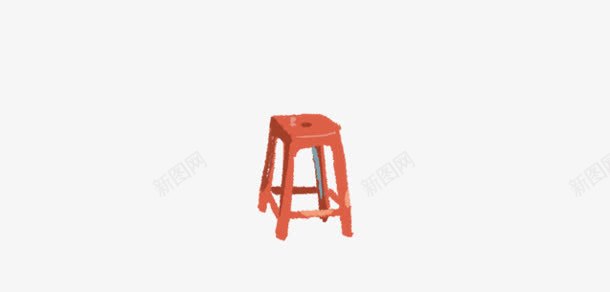 塑料凳子卡通手绘png免抠素材_新图网 https://ixintu.com 凳子 卡通 塑料