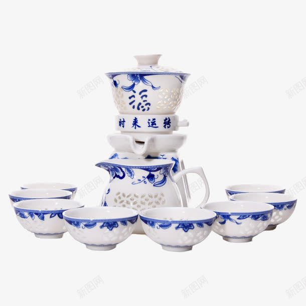 陶瓷茶具套装png免抠素材_新图网 https://ixintu.com 产品实物 茶具 茶道 陶瓷