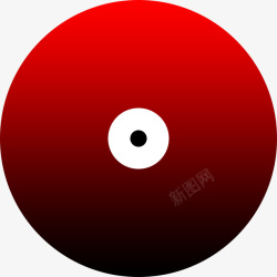 红色圆形唱片素材