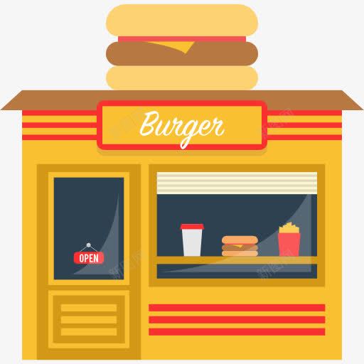 burguer图标png_新图网 https://ixintu.com burguer 吃快餐 建筑 食品