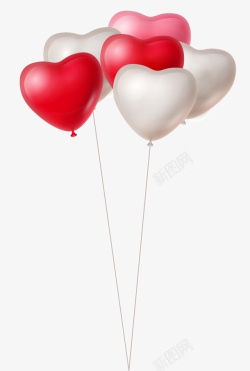 情人节大束爱心气球素材