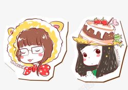 女孩头像素材