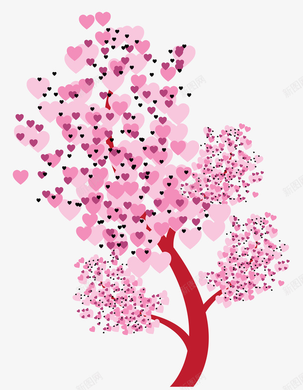 卡通手绘粉色的树png免抠素材_新图网 https://ixintu.com 创意 动漫动画 卡通手绘 爱心 简约 粉色的树木