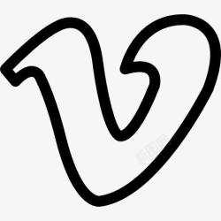 logo信发Vimeo信LOGO的轮廓图标高清图片