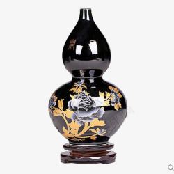 葫芦花瓶黑色葫芦瓶高清图片