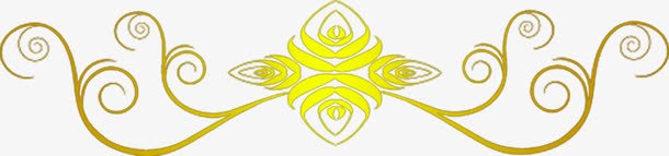 欧式花纹黄色装饰边框png免抠素材_新图网 https://ixintu.com 欧式 花纹 装饰 边框 黄色