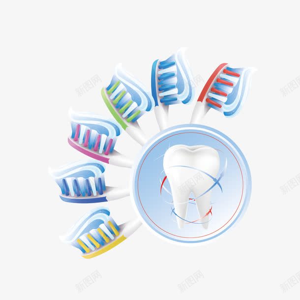 牙刷和牙齿png免抠素材_新图网 https://ixintu.com 牙刷 牙膏 牙齿