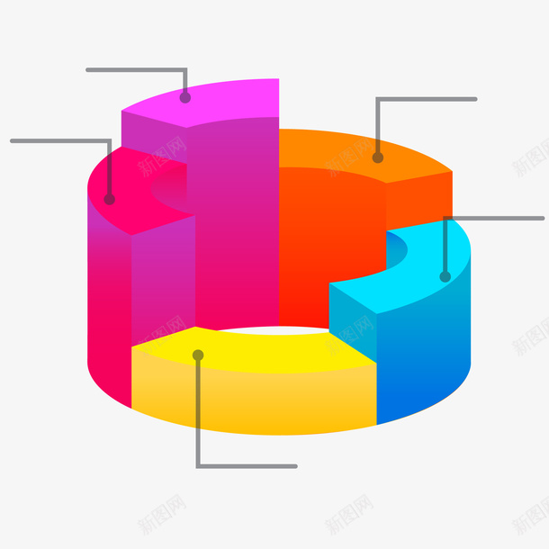 彩色的立体的统计图矢量图ai免抠素材_新图网 https://ixintu.com PPT 卡通 图表设计 彩色 立体 统计图设计 矢量图