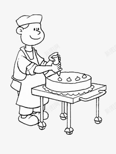 做蛋糕的小男孩png免抠素材_新图网 https://ixintu.com 素材 美味 蛋糕