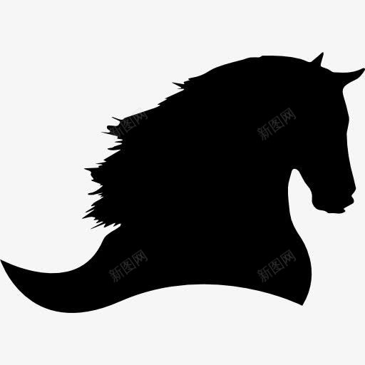 马的轮廓侧面的右图标png_新图网 https://ixintu.com 动物 吧 马 马的变体 马的头 马的身影