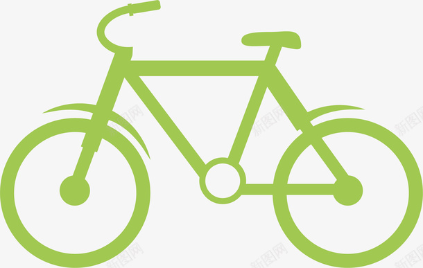 环保自行车绿色矢量图ai免抠素材_新图网 https://ixintu.com 环保 绿色 自行车 矢量图