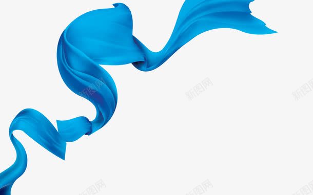 蓝色飘带装饰图案png免抠素材_新图网 https://ixintu.com 节日元素 蓝色 装饰图案 飘带