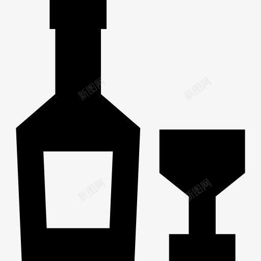酒图标png_新图网 https://ixintu.com 玻璃 瓶 酒 酒精 酒精饮料 食品 餐厅