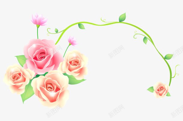 花和叶子png免抠素材_新图网 https://ixintu.com png素材 叶子 粉色的花 花