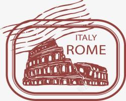 意大利邮票意大利罗马纪念邮票高清图片