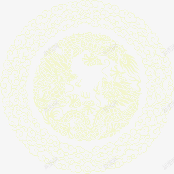 淡黄色花纹剪纸png免抠素材_新图网 https://ixintu.com 创意 剪纸 淡黄色 花纹 设计