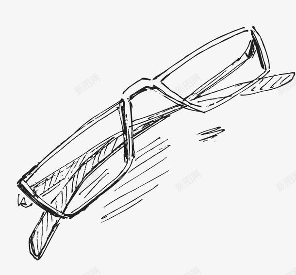 素描眼镜框png免抠素材_新图网 https://ixintu.com 卡通手绘 手绘 手绘素描 眼镜框 素描 素描眼镜框 艺术 黑色