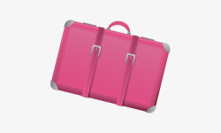 粉色的行李箱素材