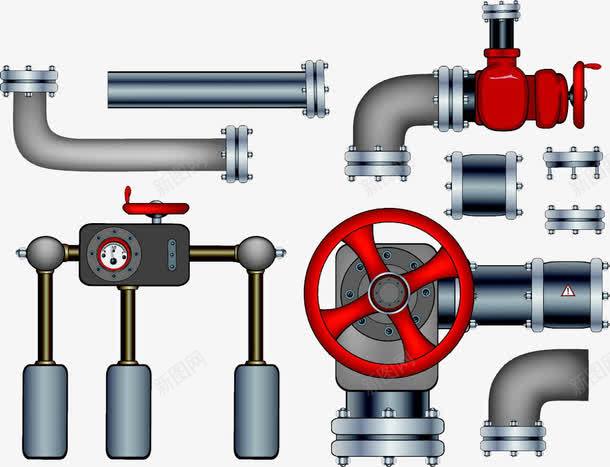 水管接头png免抠素材_新图网 https://ixintu.com 工业用品 手绘水管 水管 水管接头 水阀