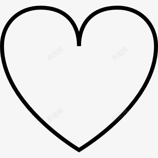 心脏轮廓图标png_新图网 https://ixintu.com 办公室的图标 形状 心 情绪 爱 符号 薄