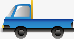 蓝色卡车矢量图素材
