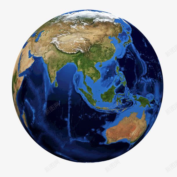 藏蓝色地球png免抠素材_新图网 https://ixintu.com 全球 圆形地球 地球 蓝色地球