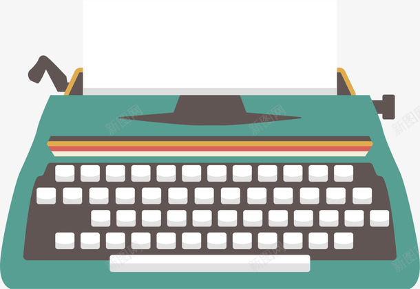 绿色卡通立体打字机png免抠素材_新图网 https://ixintu.com 传真机 卡通打字机 复古机器 立体打字机 绿色打字机 装饰图案