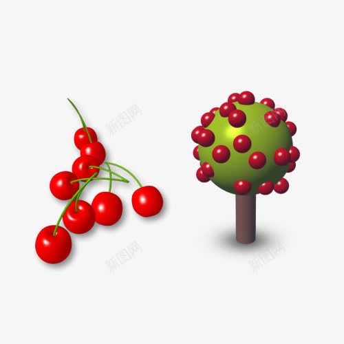 3D卡通植物png免抠素材_新图网 https://ixintu.com 3D 3D卡通植物 卡通 果实 果树 树 植物 水果