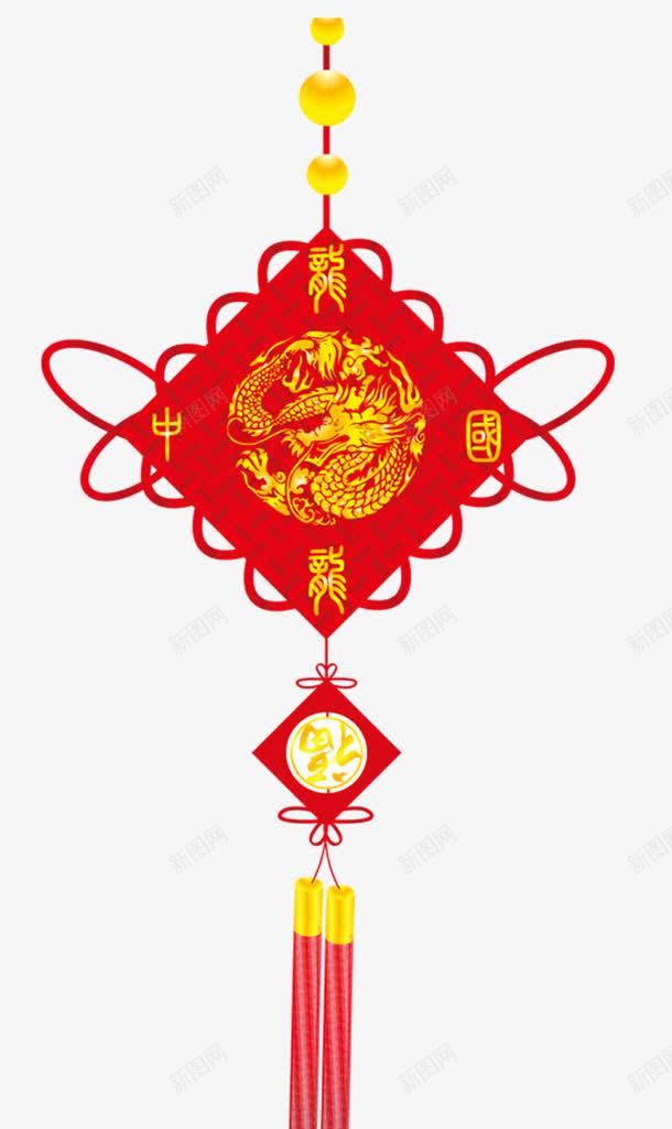 中国龙中国结红色png免抠素材_新图网 https://ixintu.com 中国结 中国龙 红色