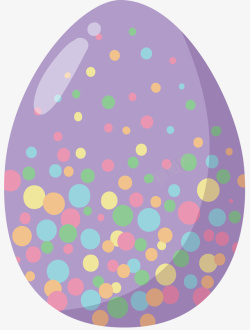 紫色复活节彩蛋矢量图素材