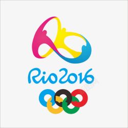 彩色五环奥运标志图标高清图片